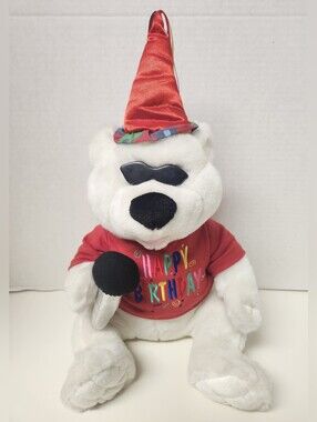 1994 Animated Johnny The Rockin' Birthday Bear Plush Toy by The Petting Zoo